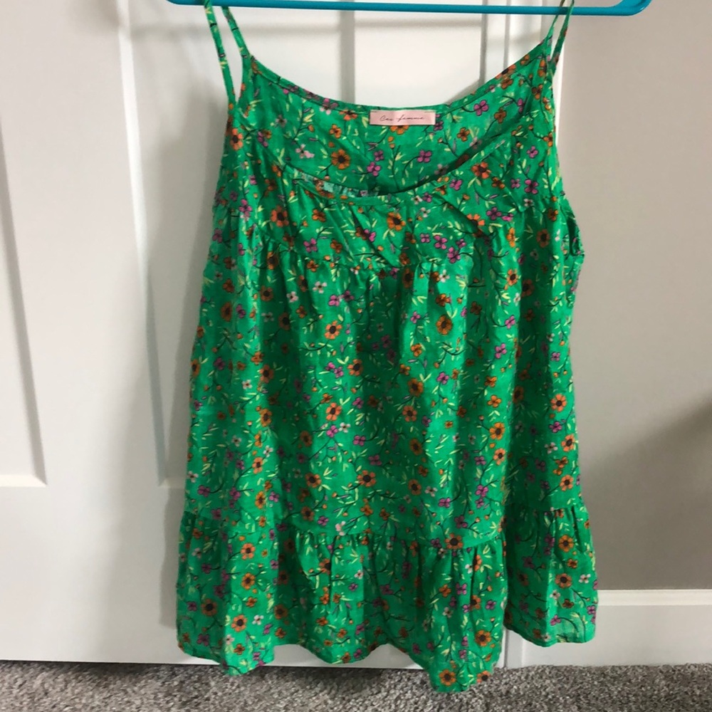 Floral tank.